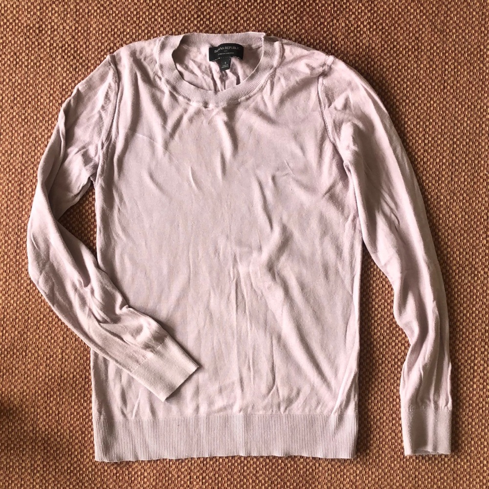 Banana Republic Crewneck Forever Sweater in Lavender